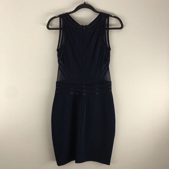 Susan Roselli for Vijack Size 8 Blue Evening Party Vintage Mesh Cut Out Dress - Picture 8 of 16